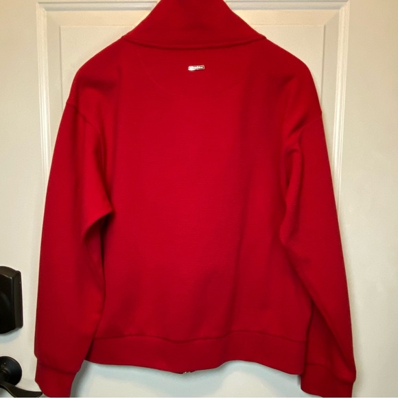 Tommy Bahama Women’s Knit Ottoman Full Zip-Up Jacket Sz M Tango Red EUC - Picture 2 of 12